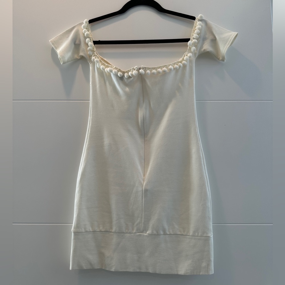 For Love & Lemons White Off-Shoulder Bodycon Mini Dress XS - Picture 10 of 13